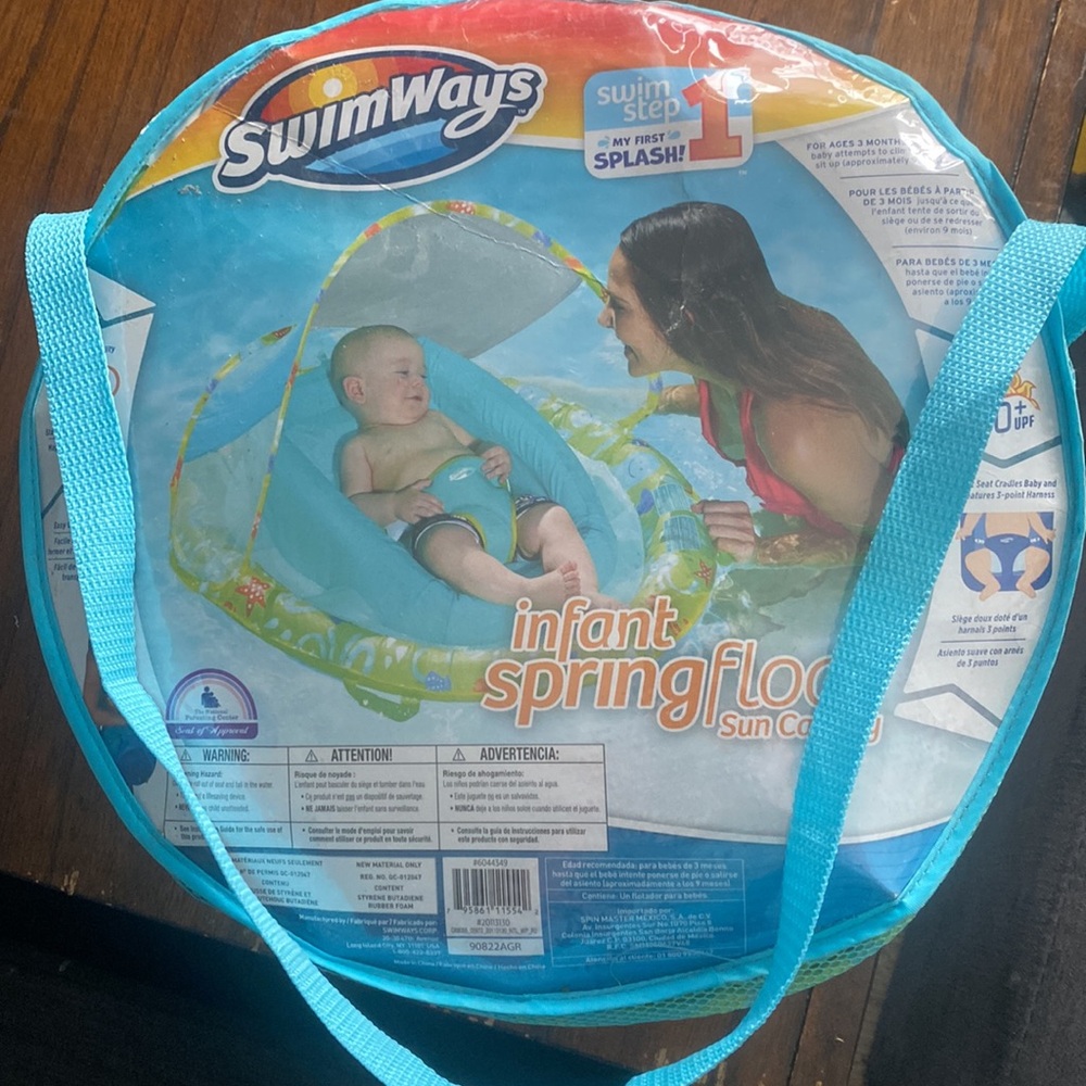 Swimways infant spring float with sun canopy
